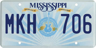 MS license plate MKH706