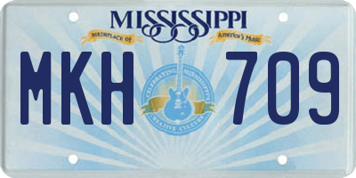 MS license plate MKH709