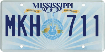 MS license plate MKH711