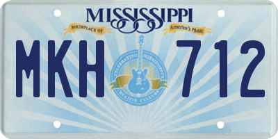 MS license plate MKH712