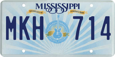 MS license plate MKH714