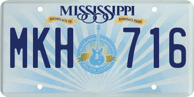 MS license plate MKH716