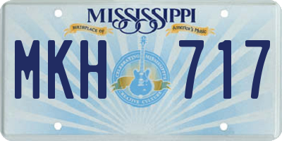 MS license plate MKH717