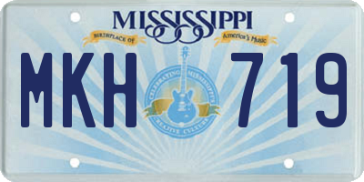 MS license plate MKH719