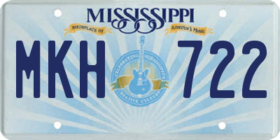 MS license plate MKH722