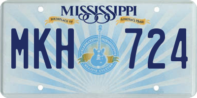 MS license plate MKH724