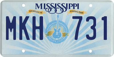 MS license plate MKH731