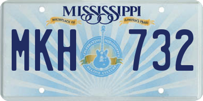 MS license plate MKH732