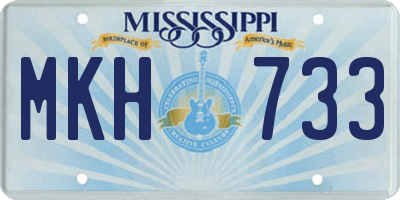 MS license plate MKH733