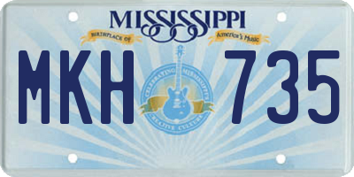 MS license plate MKH735