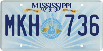 MS license plate MKH736