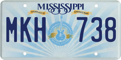 MS license plate MKH738