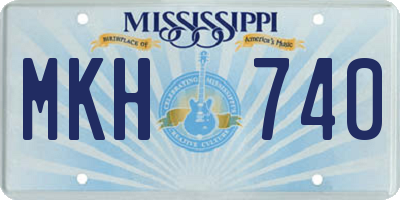 MS license plate MKH740