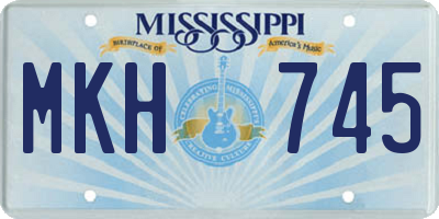MS license plate MKH745