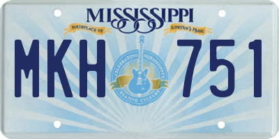 MS license plate MKH751