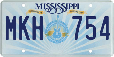 MS license plate MKH754