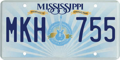 MS license plate MKH755