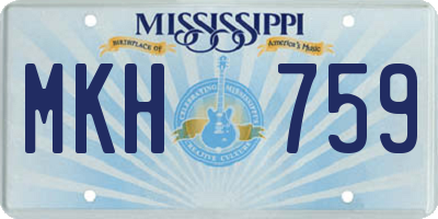 MS license plate MKH759