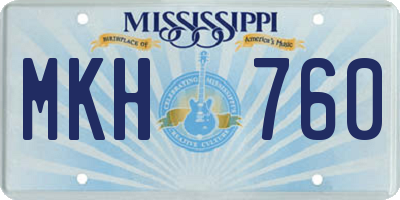 MS license plate MKH760