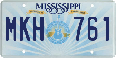 MS license plate MKH761