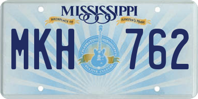 MS license plate MKH762