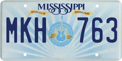 MS license plate MKH763