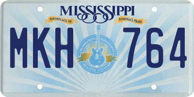 MS license plate MKH764