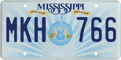 MS license plate MKH766
