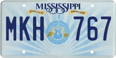 MS license plate MKH767