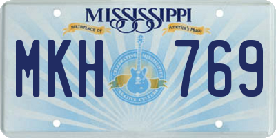 MS license plate MKH769