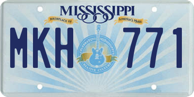MS license plate MKH771