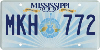 MS license plate MKH772
