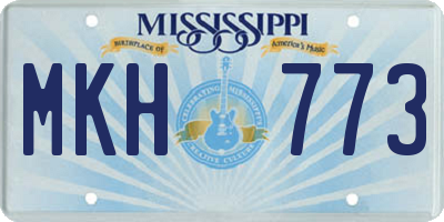 MS license plate MKH773