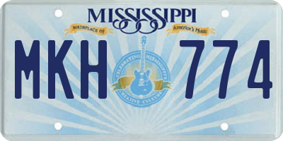 MS license plate MKH774