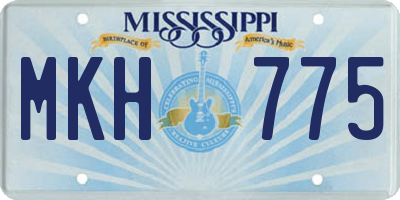 MS license plate MKH775