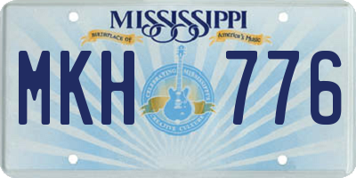 MS license plate MKH776