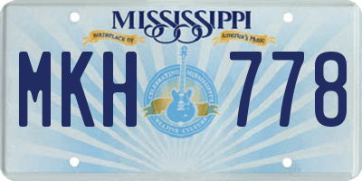 MS license plate MKH778
