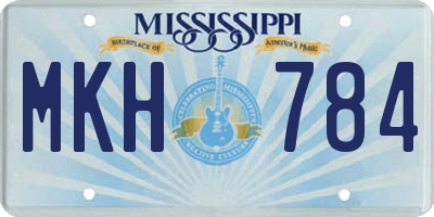 MS license plate MKH784