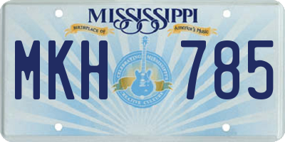 MS license plate MKH785