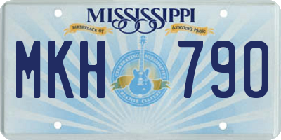 MS license plate MKH790