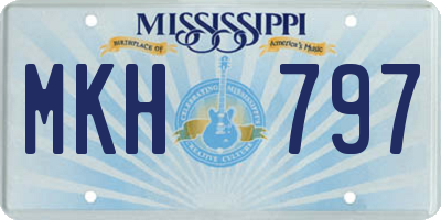 MS license plate MKH797