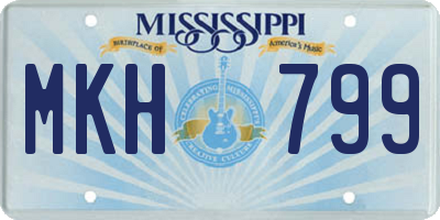 MS license plate MKH799