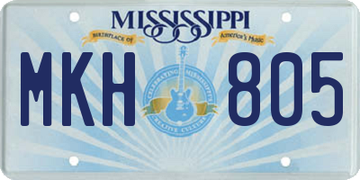 MS license plate MKH805