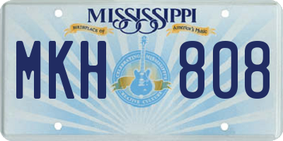 MS license plate MKH808