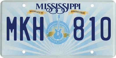 MS license plate MKH810