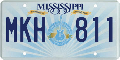 MS license plate MKH811