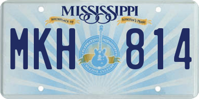 MS license plate MKH814