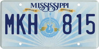 MS license plate MKH815