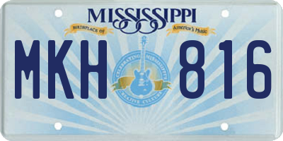 MS license plate MKH816