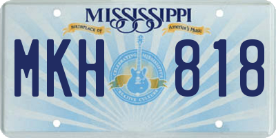 MS license plate MKH818